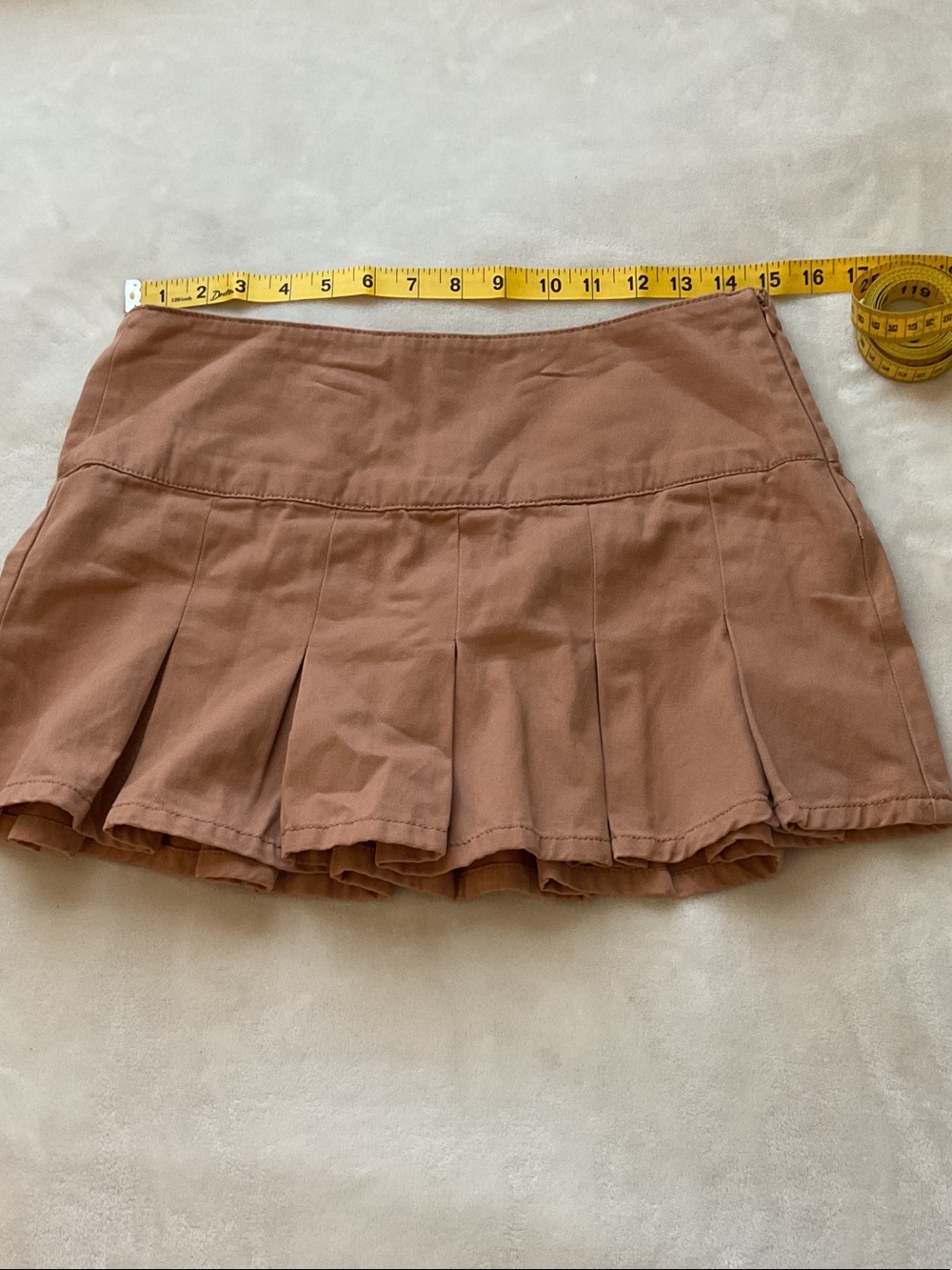 Forever 21 Brown Pleated Mini Skirt